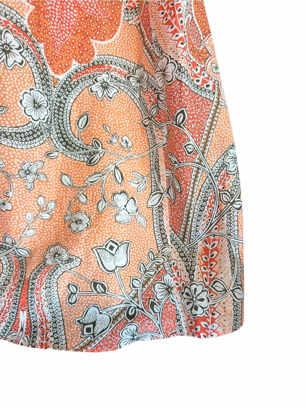 ANN TAYLOR Silk Blend Paisley Print Cami Dress | Size 16 - Picture 4 of 16